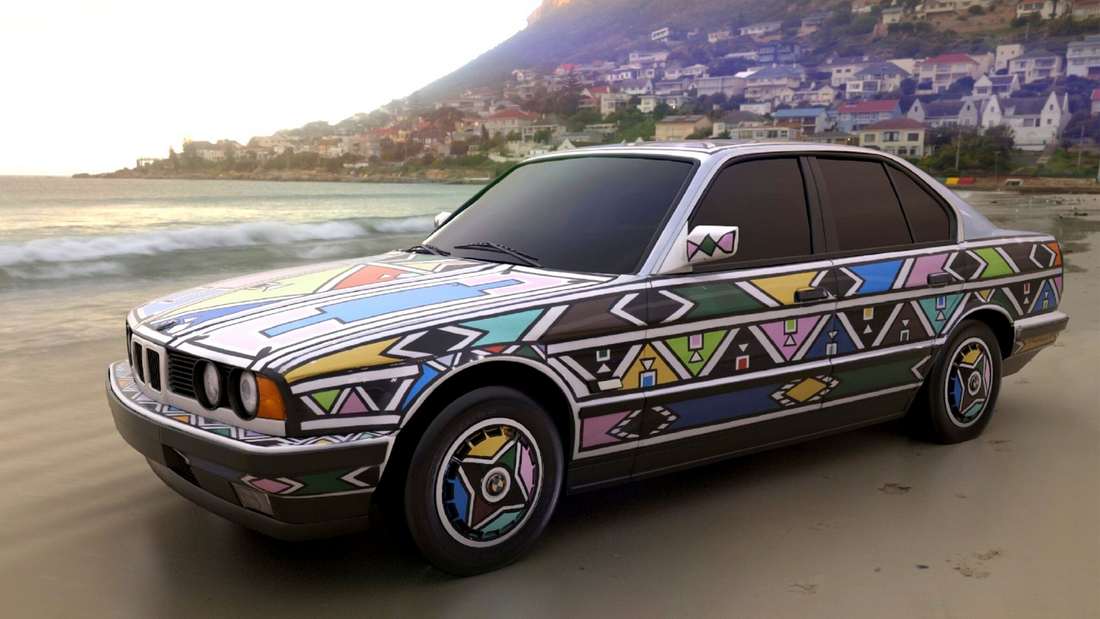 Art Cars N°12 – BWM  525i  by Esther Mahlungu.